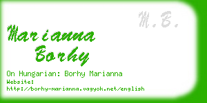 marianna borhy business card